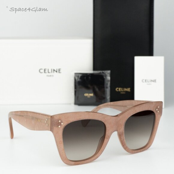 Celine Women Sunglasses Pink Gradient Brown Butterfly CL4004IN CATHERINE 74F NEW - Picture 1 of 9